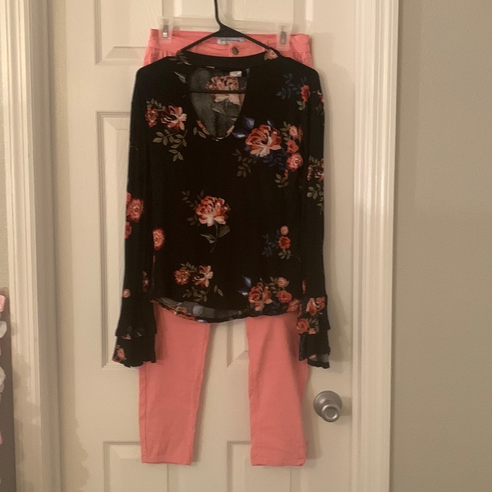 Flower pants set